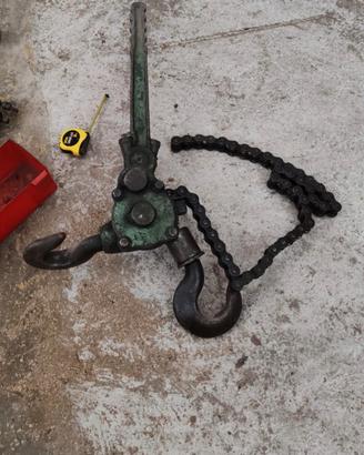 paranco manuale a cricchetto vintage