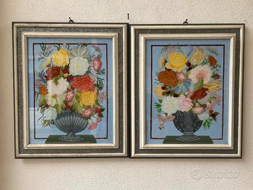 Coppia di Nature Morte su Vetro Anni '50