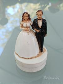 sposi vintage da collezione per torta 