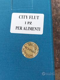 6  flut in cristallo Bohemia nuovi 