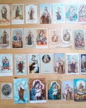Lotto 148 immaginette Madonna del Carmine