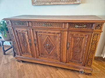 CASSETTIERA ANTICA IN LEGNO MASSELLO