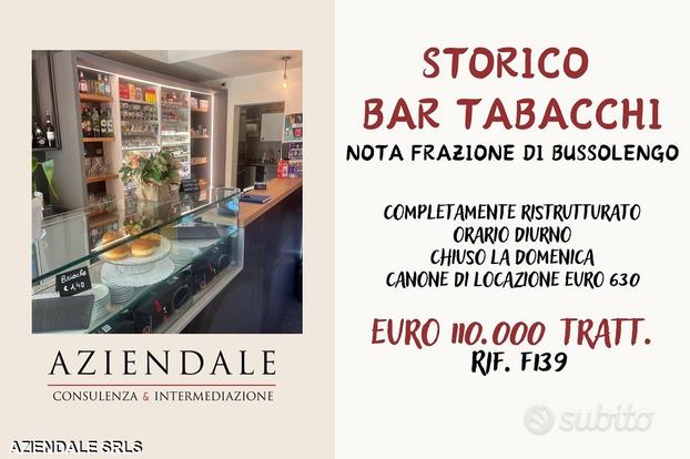 Bar tabacchi storico - ristrutturato