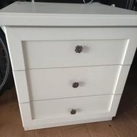 comodino shabby bianco 