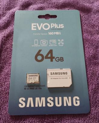 Scheda di memoria Samsung Evo Plus 64Gb