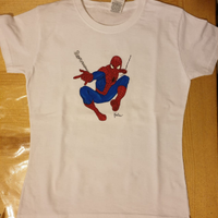 T-shirt Spiderman dipinta a mano