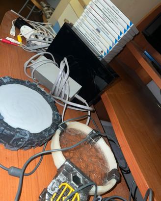 Wii nera+ tutti i cavi +giochi