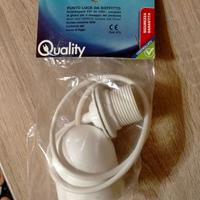 Punto luce da soffitto con 80 cm di cavo e portala