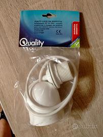 Punto luce da soffitto con 80 cm di cavo e portala