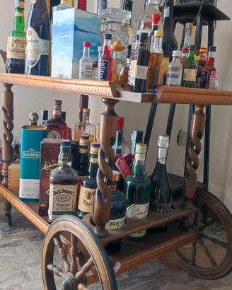 Carello vini in legno
