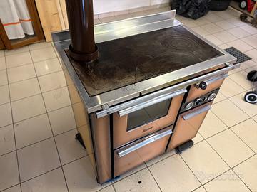 Stufa a legna con forno termocamino Rizzoli