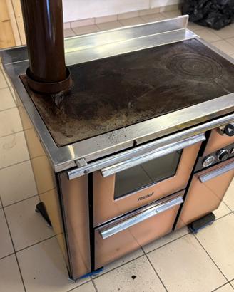 Stufa a legna con forno termocamino Rizzoli