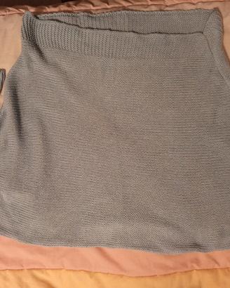 maglione azzurro pipistrello barchetta Made Italy