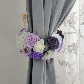 Embrasse floreale per tende fatta a mano