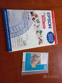 Lotto Carta Fotografica Epson + Hp  vari formati