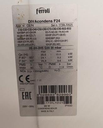 CALDAIA FERROLI DICVACONDENS F24 (24KW)