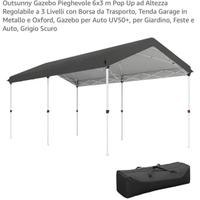 Gazebo 6x3 m senza telo copertura