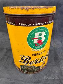 Grande latta pubblicitaria vintage Bertolo
