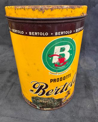Grande latta pubblicitaria vintage Bertolo