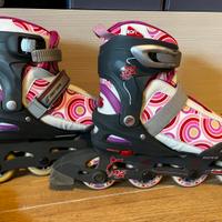Rollerblade donna fantasia anni 70 con protezione