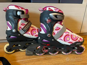 Rollerblade donna fantasia anni 70 con protezione