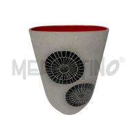 VASO SCHERZER CERAMICA SAN BERNARDO GRIGIO DISEGNO