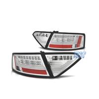 FANALI AUDI A5 07-11 LIGHT BAR FONDO CROMATO