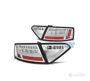 FANALI AUDI A5 07-11 LIGHT BAR FONDO CROMATO