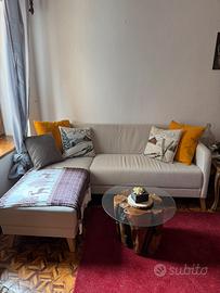 Divano linanas ikea beige angolare largh. 195 cm