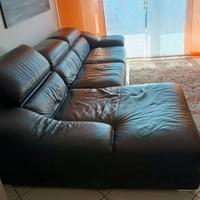 DIVANO MAX  DIVANI  IN PELLE NERA