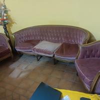 Competo divano e poltrone antiche