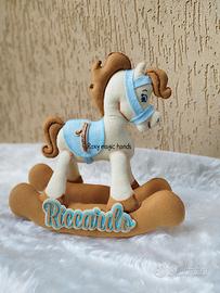 cavallino a dondolo  Fiocco nascita 
