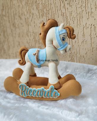 cavallino a dondolo  Fiocco nascita 