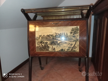 Elegante carrello Bar, design Cesare Lacca anni 50