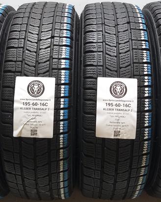4 GOMME 195 60 16C KLEBER A57722