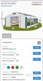 Tendostruttura tendone da esterno 6 x 8 metri