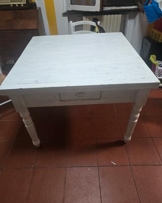 tavolo quadrato allungabile  shabby chic