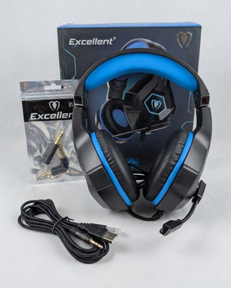 Cuffie Gaming Beexcellent GM-6 LED Blu - NUOVE