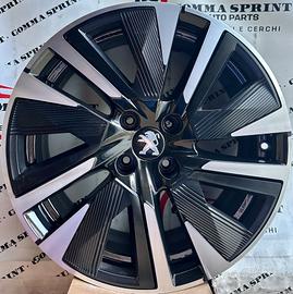 4 CERCHI IN LEGA ORIGINALI R18 PEUGEOT 2008 NEW