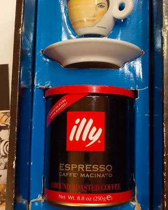 tazzina Illy con scatola laietana design sibirachs