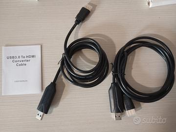 2x Cavo Convertitore USB 3.0 a HDMI – Nuovo