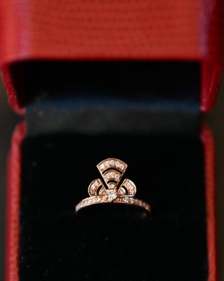 Anello Cleopatra Diamanti rosa violacei naturali..