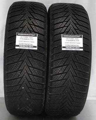 2 PNEUMATICI USATI 175/55R15 77T TS800 CONTINENTAL
