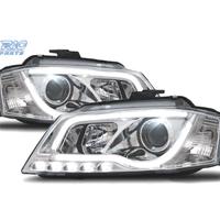 FARI AUDI A3 8P 08-12 LUCE DIURNA A TUBO FONDO CRO