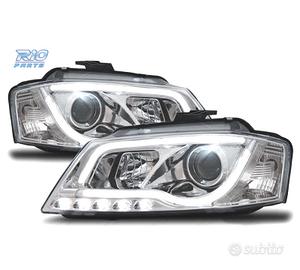 FARI AUDI A3 8P 08-12 LUCE DIURNA A TUBO FONDO CRO