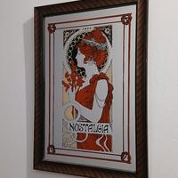 Specchio Alphonse Mucha stile Art Nouveau 