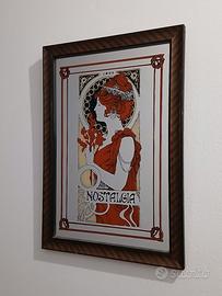 Specchio Alphonse Mucha stile Art Nouveau 