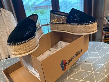 Scarpe espadrilles zeppa