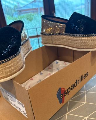 Scarpe espadrilles zeppa