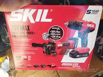 Kit trapano avvitatore e smerigliatrice a batteria